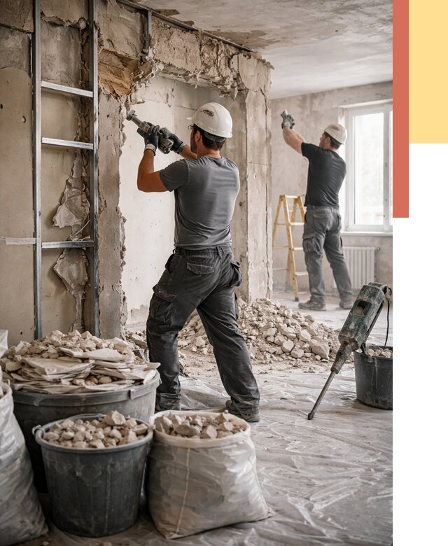 Демонтажные работы в Жигулевске от 2732 руб. — услуги и цена под ключ | ОТДЕЛОЧНИК-Жгл