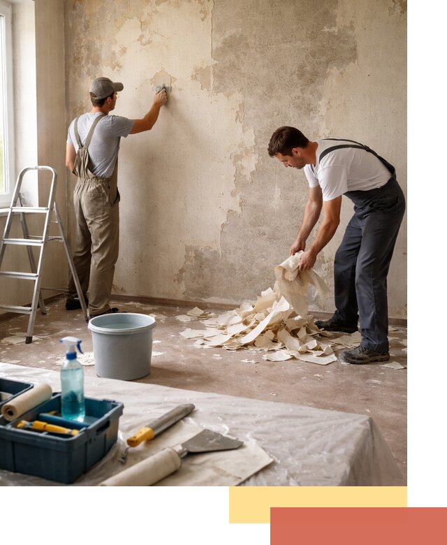 Снятие старых обоев в Жигулевске быстро и качественно