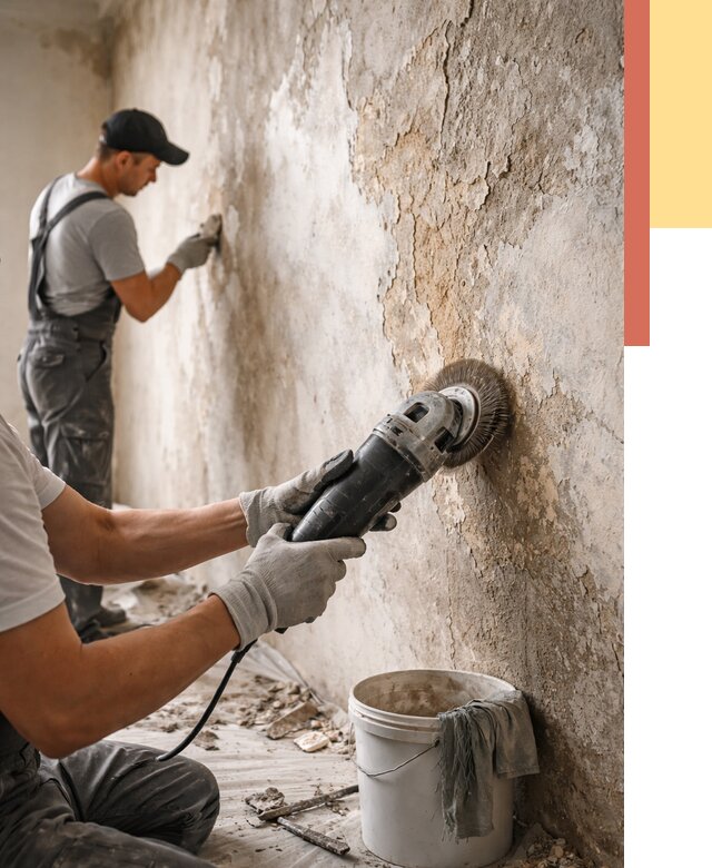 Снятие и удаление краски со стен в Жигулевске от 2125 руб. — ОТДЕЛОЧНИК-Жгл