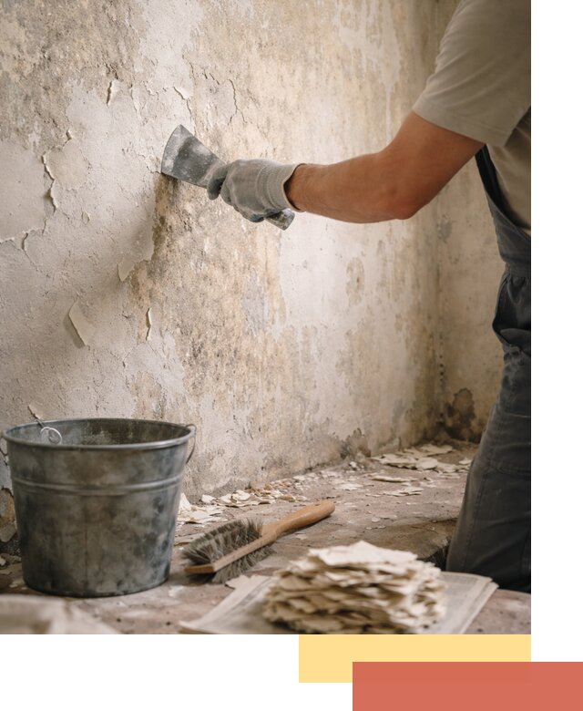 Удаление старой краски со стен в Жигулевске качественно и быстро