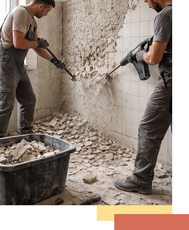 Демонтаж плитки со стен в Жигулевске быстро и аккуратно