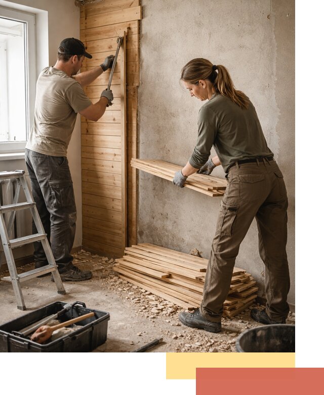 Демонтаж вагонки со стен в Жигулевске — профессиональный демонтаж