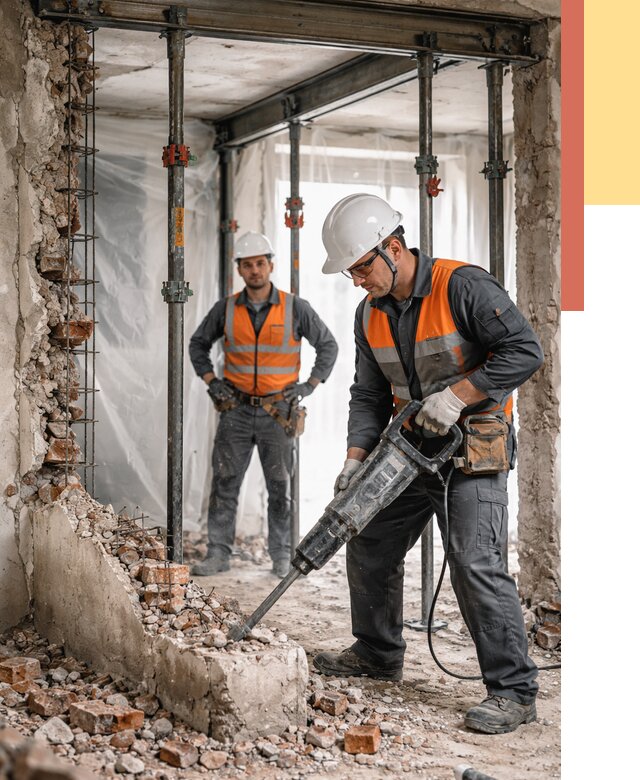 Снос несущих стен в Жигулевске от 10372 руб. — демонтаж несущей стены под ключ | ОТДЕЛОЧНИК-Жгл