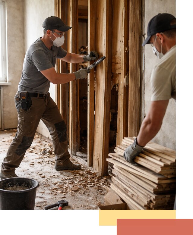 Демонтаж деревянных перегородок в Жигулевске быстро и аккуратно