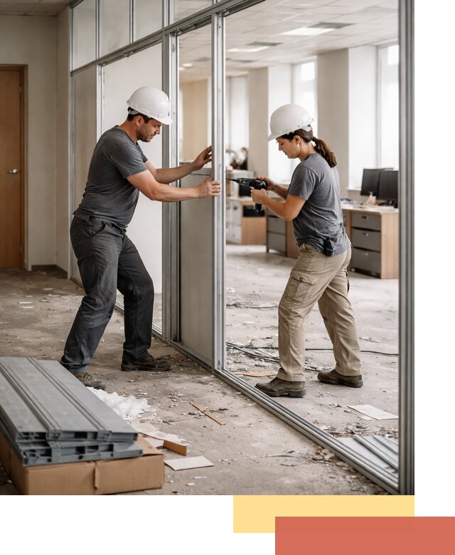 Демонтаж алюминиевых перегородок в Жигулевске быстро и аккуратно