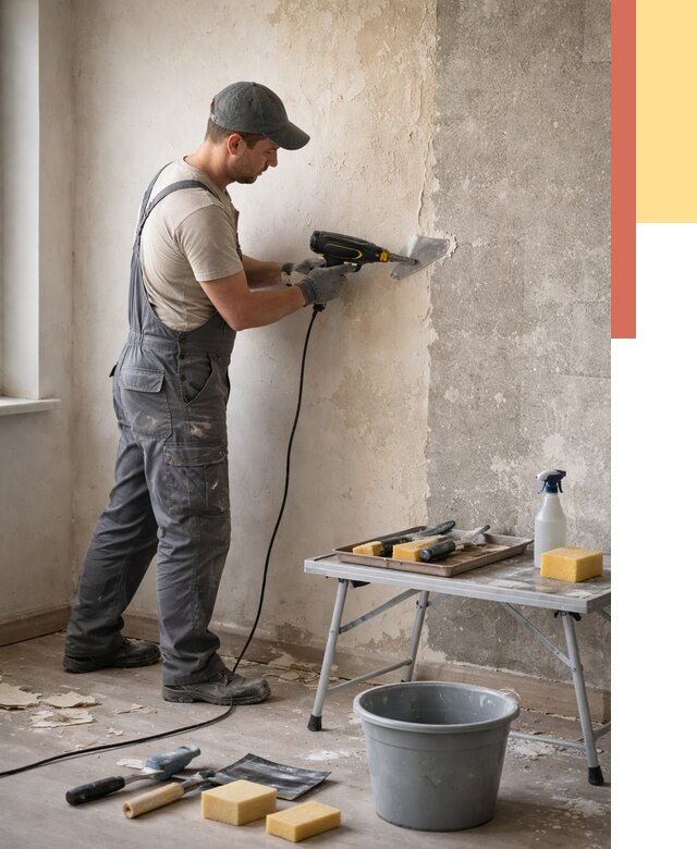 Очистка стен от клея в Жигулевске от 1872 руб. — снятие и удаление клея со стен | ОТДЕЛОЧНИК-Жгл