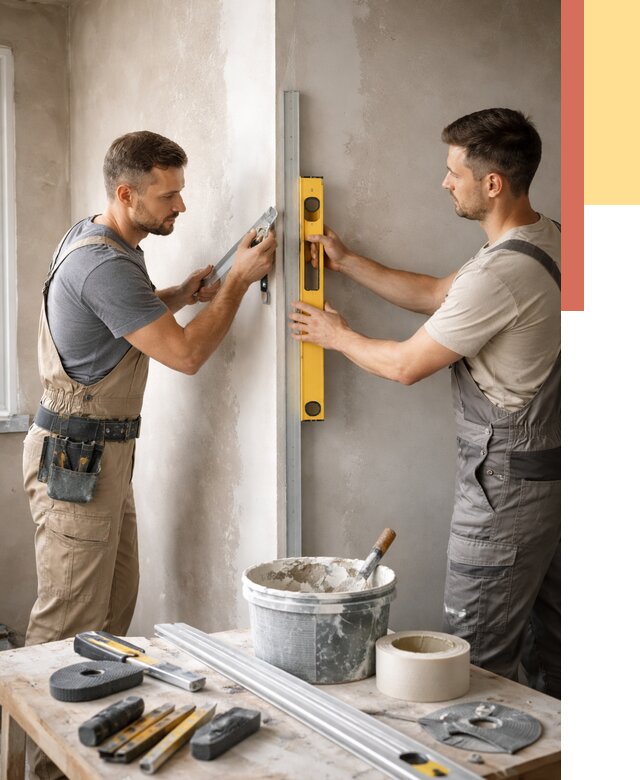 Выведение углов стен в Жигулевске от 1872 руб. быстро и недорого | ОТДЕЛОЧНИК-Жгл