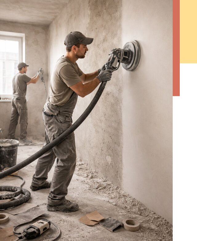 Шлифовка стен в Жигулевске от 1214 руб/м2 — быстро и недорого | ОТДЕЛОЧНИК-Жгл