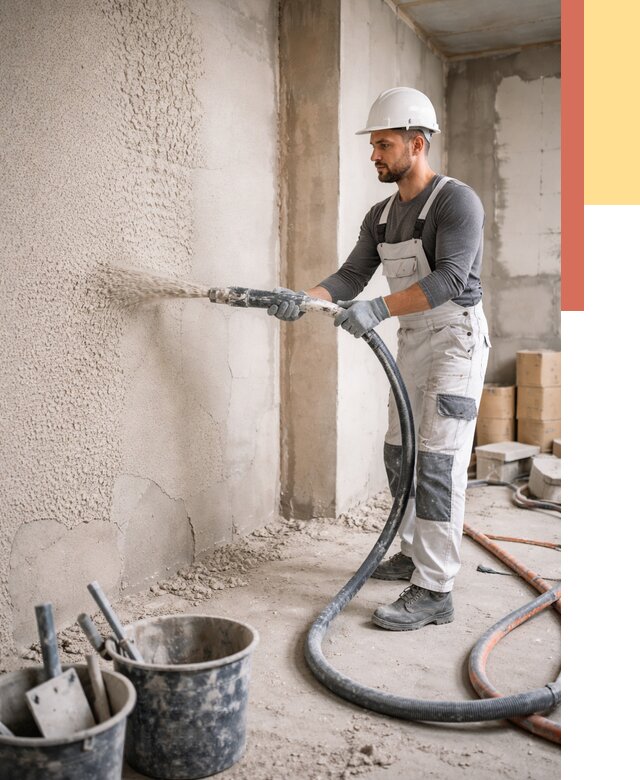 Машинная штукатурка стен в Жигулевске под ключ от 6577 руб./м2 | ОТДЕЛОЧНИК-Жгл