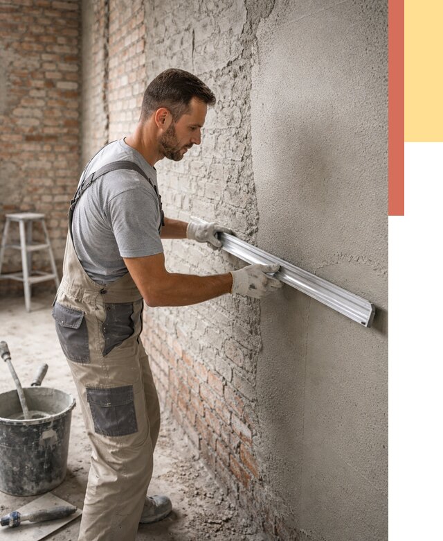 Штукатурка кирпичных стен в Жигулевске от 4554 руб/м2 — быстро и недорого | ОТДЕЛОЧНИК-Жгл