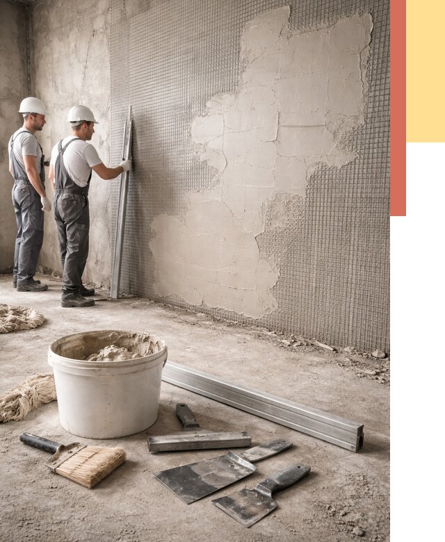 Штукатурка стен по сетке в Жигулевске от 5565 руб./м2 — быстро и недорого | ОТДЕЛОЧНИК-Жгл