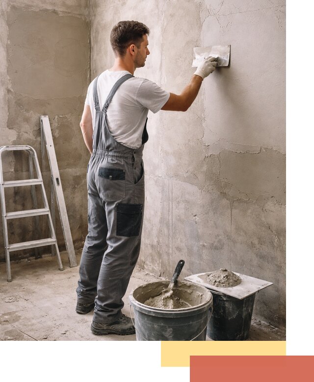 Штукатурка стен в ванной под ключ в Жигулевске