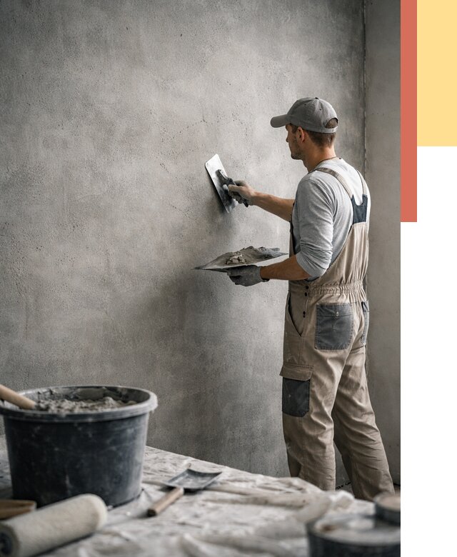 Декоративная штукатурка под бетон в Жигулевске от 2530 руб./м² — нанесение под ключ | ОТДЕЛОЧНИК-Жгл