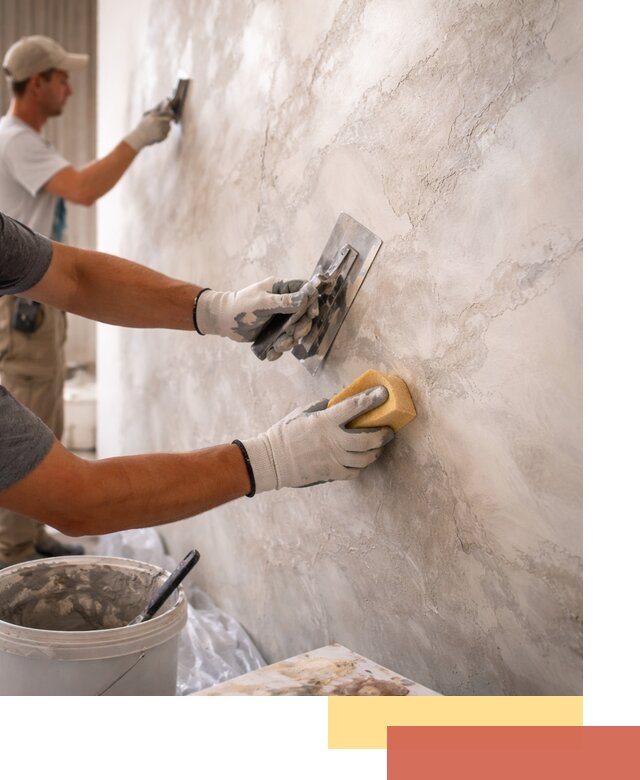 Декоративная штукатурка под мрамор в Жигулевске для стен и потолков