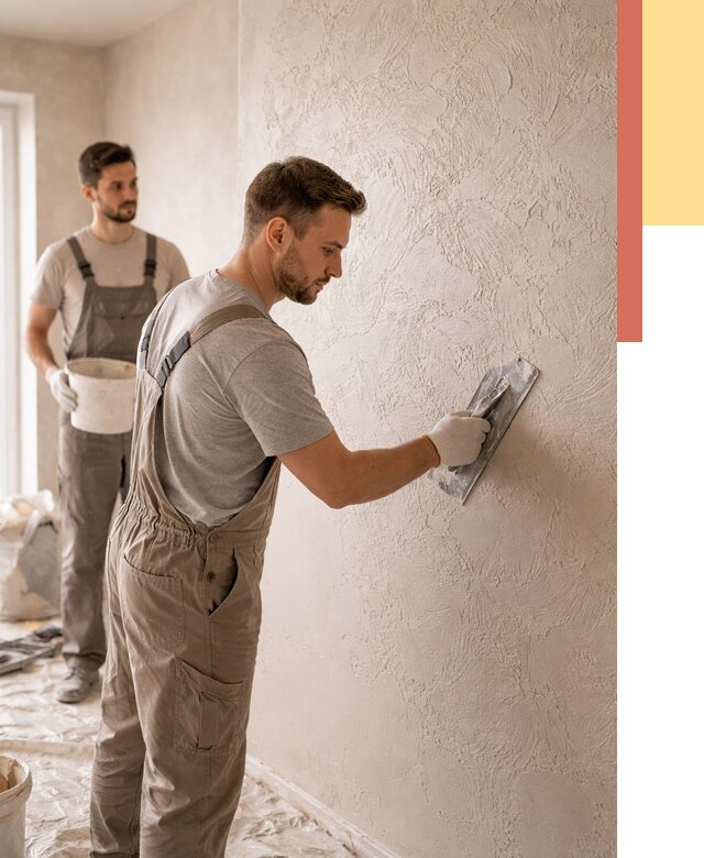 Фактурная штукатурка стен в Жигулевске от 4250 руб./м² — заказать под ключ | ОТДЕЛОЧНИК-Жгл