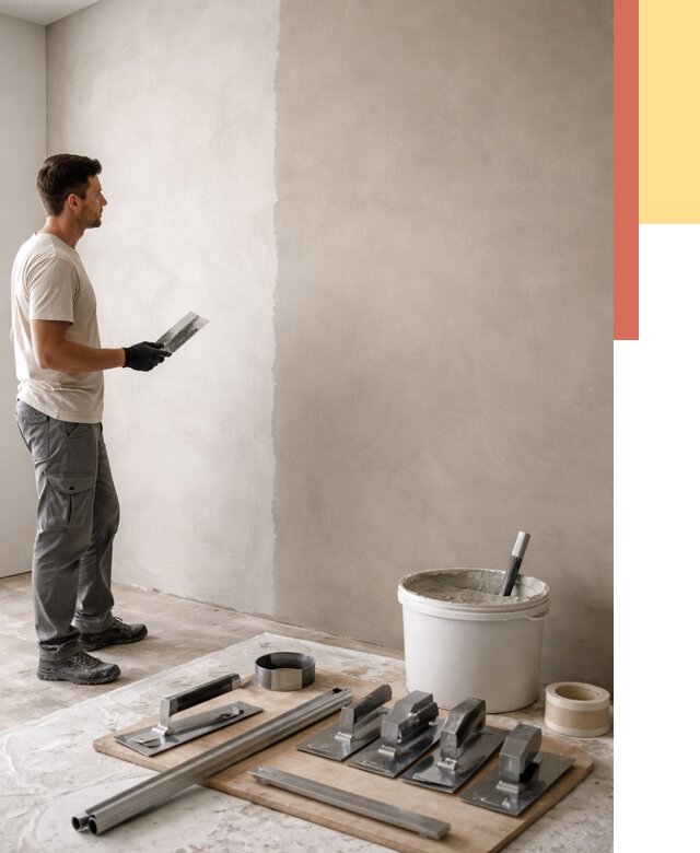 Нанесение микроцемента на стены в Жигулевске от 3238 руб./м2 под ключ | ОТДЕЛОЧНИК-Жгл