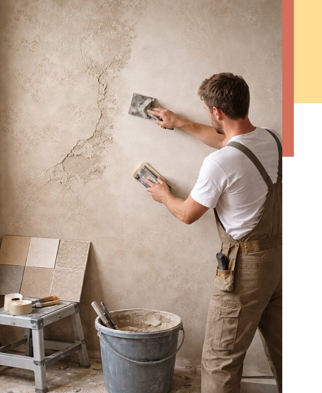 Ремонт декоративной штукатурки в Жигулевске от 4554 руб. под ключ | ОТДЕЛОЧНИК-Жгл