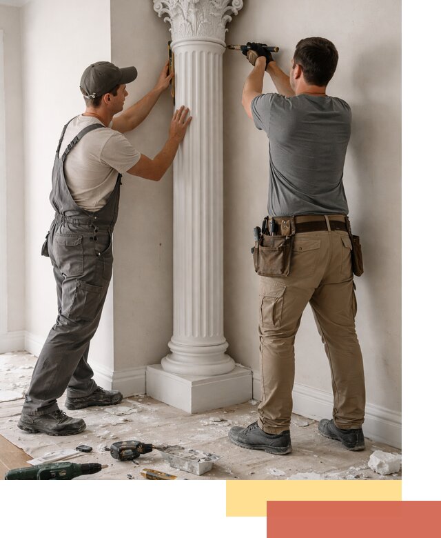 Установка декоративных колонн в Жигулевске под ключ