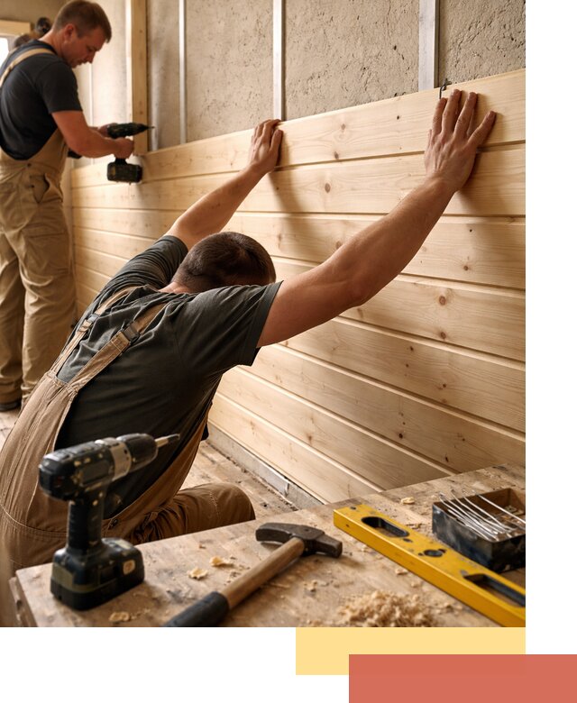 Монтаж деревянной вагонки на стены в Жигулевске быстро и качественно