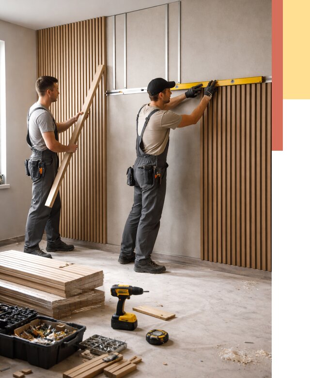 Монтаж реечных панелей на стены в Жигулевске от 1214 руб. — быстро и недорого | ОТДЕЛОЧНИК-Жгл