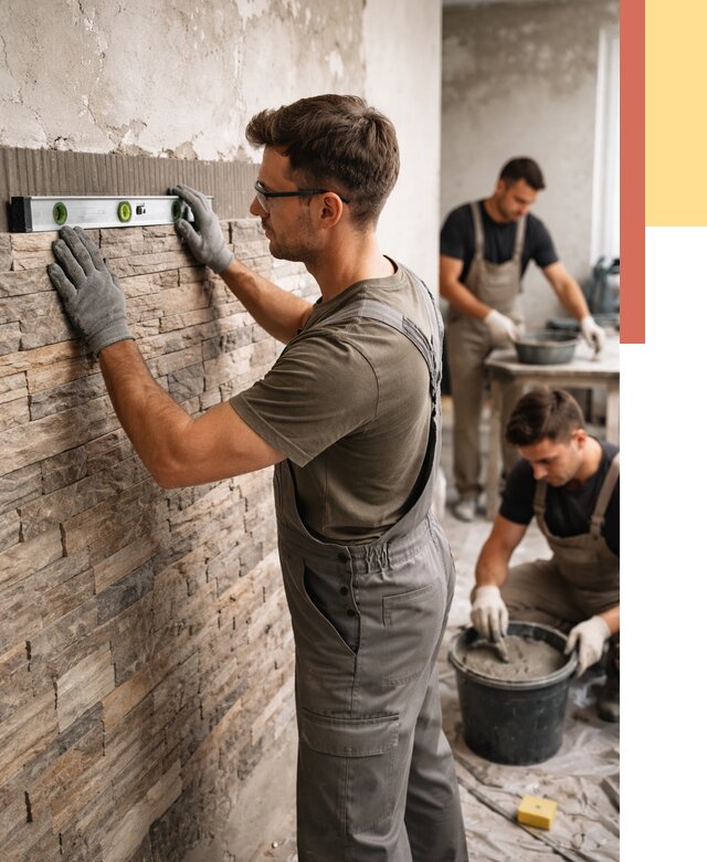 Монтаж искусственного камня в Жигулевске от 4554 руб. под ключ | ОТДЕЛОЧНИК-Жгл