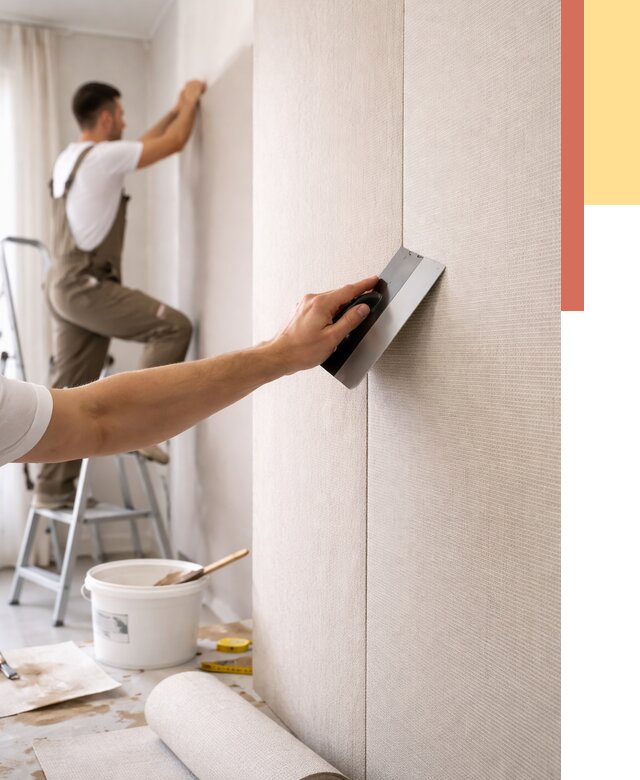 Поклейка текстильных обоев в Жигулевске от 4554 руб. под ключ | ОТДЕЛОЧНИК-Жгл