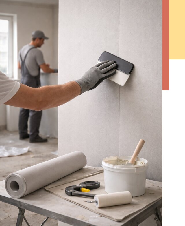 Поклейка обоев под покраску в Жигулевске от 3542 руб. за м2 | ОТДЕЛОЧНИК-Жгл