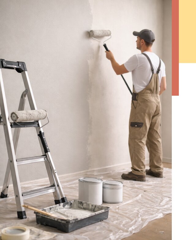 Покраска стен латексной краской в Жигулевске от 4554 руб. за м2 | ОТДЕЛОЧНИК-Жгл