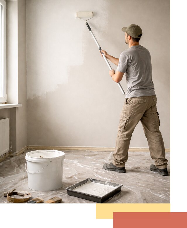 Покраска стен латексной краской в Жигулевске качественно и быстро