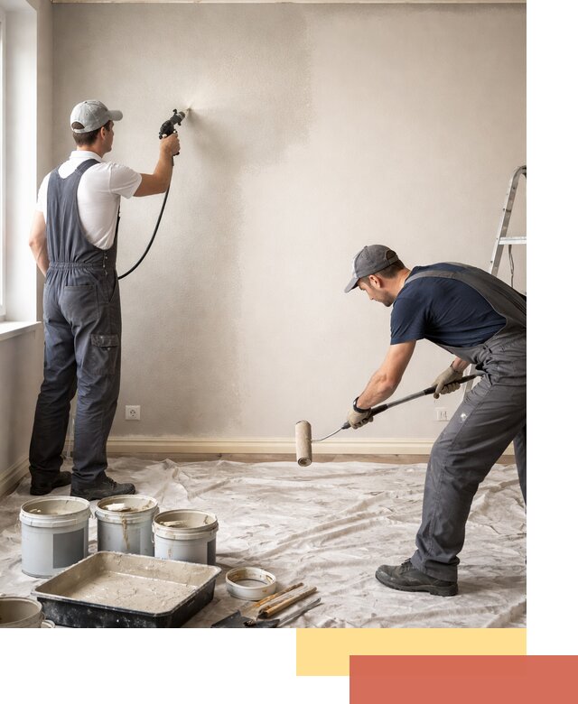 Покраска стен моющейся краской и защита поверхностей в Жигулевске