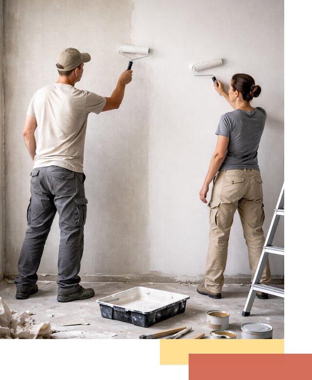 Окраска стен по стеклохолсту в Жигулевске качественно и долговечно