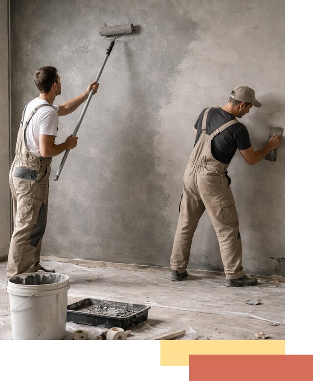 Покраска стен под бетон в Жигулевске профессионально и недорого