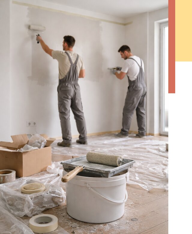 Покраска стен в квартире в Жигулевске от 2530 руб/м2 — быстро и недорого | ОТДЕЛОЧНИК-Жгл