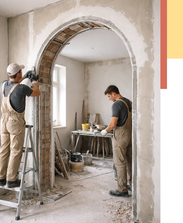 Устройство арочного проема в Жигулевске от 9613 руб. под ключ — быстро и недорого | ОТДЕЛОЧНИК-Жгл