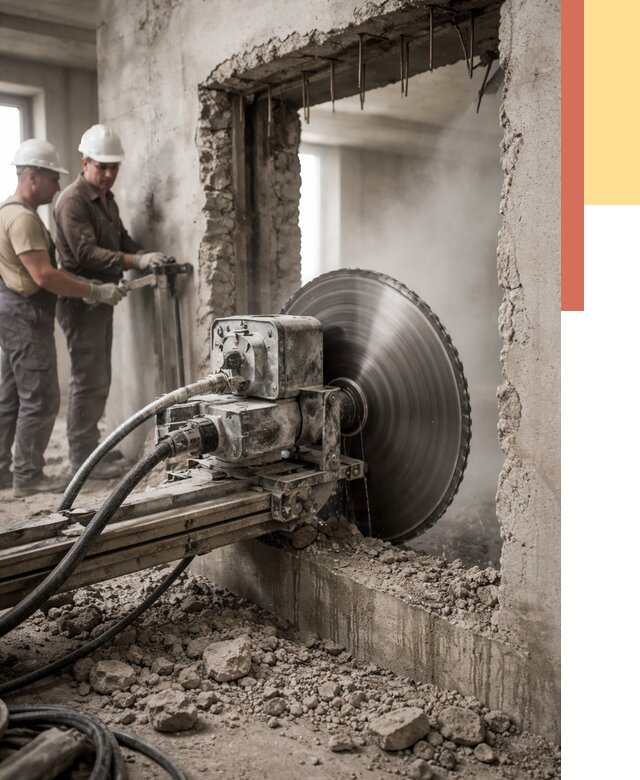 Алмазная резка проемов в Жигулевске от 4554 руб. быстро и недорого | ОТДЕЛОЧНИК-Жгл