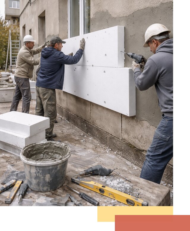 Утепление наружных стен пенопластом в Жигулевске