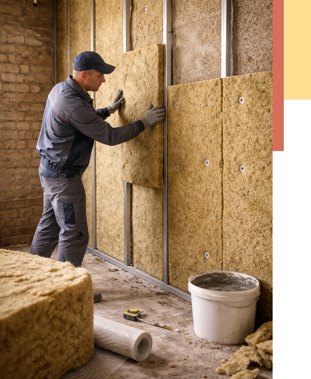 Утепление стен минватой в Жигулевске от 1366 руб./м2 — недорого и быстро | ОТДЕЛОЧНИК-Жгл