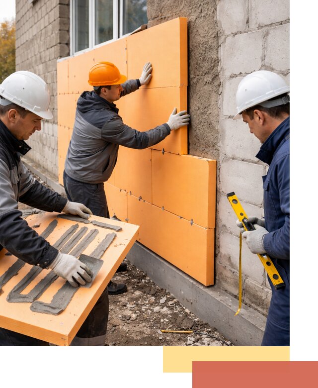 Утепление фасада пеноплексом под ключ в Жигулевске