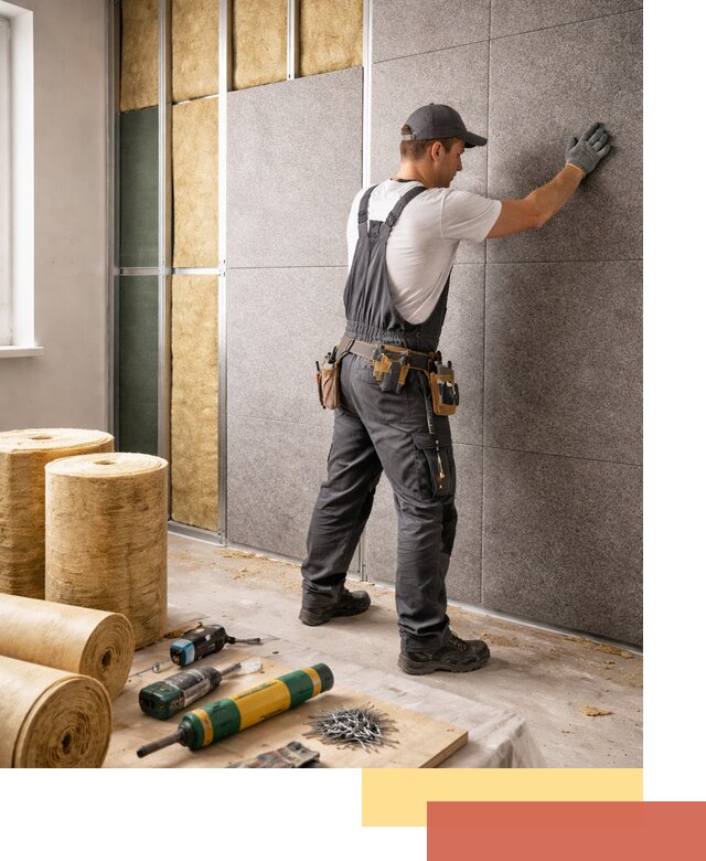 Профессиональная шумоизоляция стен в Жигулевске для квартиры и офиса