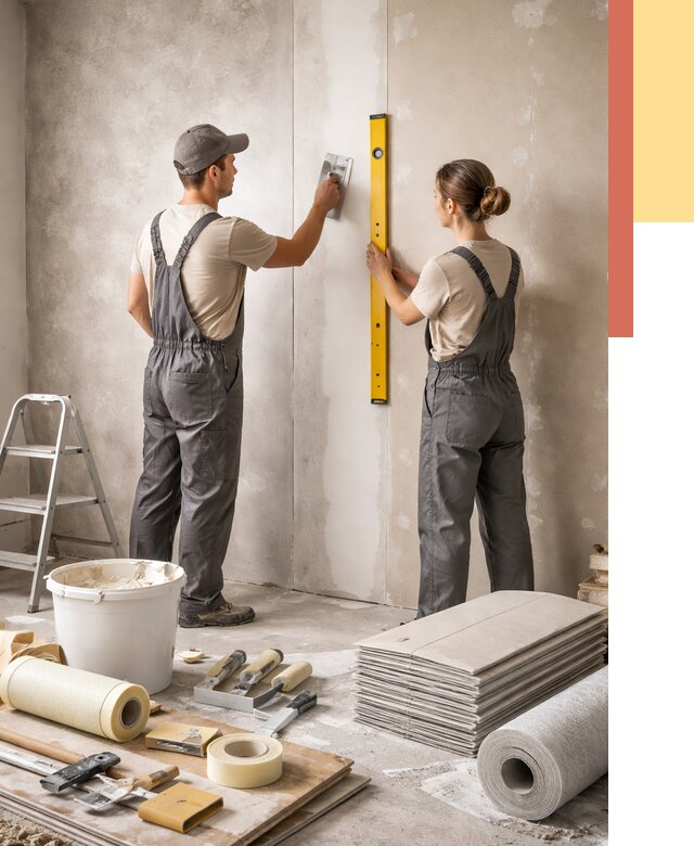 Отделка стен в Жигулевске от 1518 руб/м² — недорого, быстро, под ключ | ОТДЕЛОЧНИК-Жгл