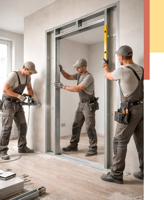 Устройство дверного проема в перегородке в Жигулевске от 4554 руб. под ключ | ОТДЕЛОЧНИК-Жгл