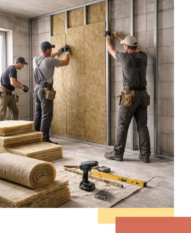 Шумоизоляция перегородок из блоков в Жигулевске — монтаж и защита шумоизоляцией