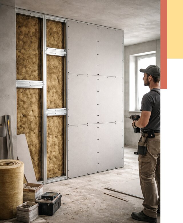 Усиленная перегородка под навеску в Жигулевске от 12952 руб. — монтаж под ключ | ОТДЕЛОЧНИК-Жгл