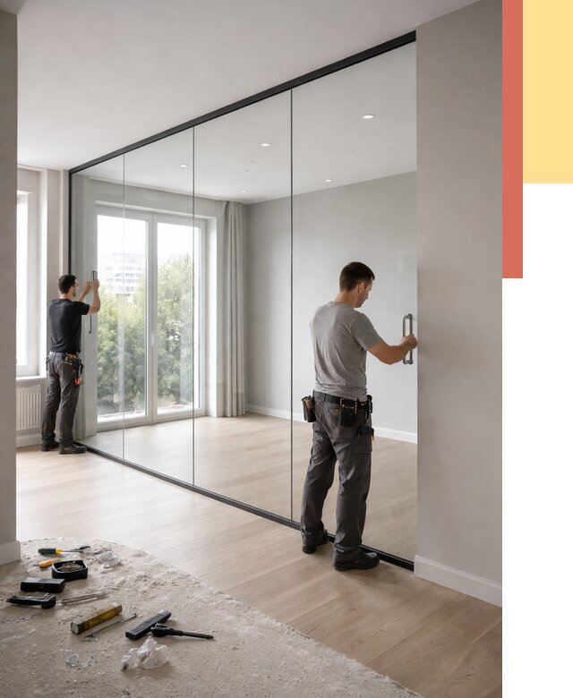 Изготовление стеклянных перегородок в Жигулевске от 12497 руб. под ключ | ОТДЕЛОЧНИК-Жгл