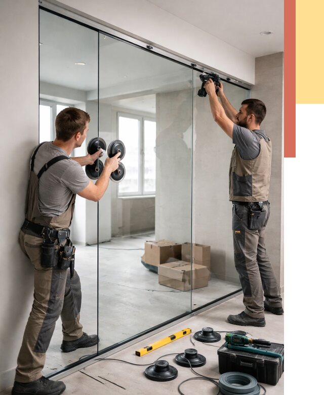 Монтаж стеклянных перегородок в Жигулевске от 6577 руб. | ОТДЕЛОЧНИК-Жгл