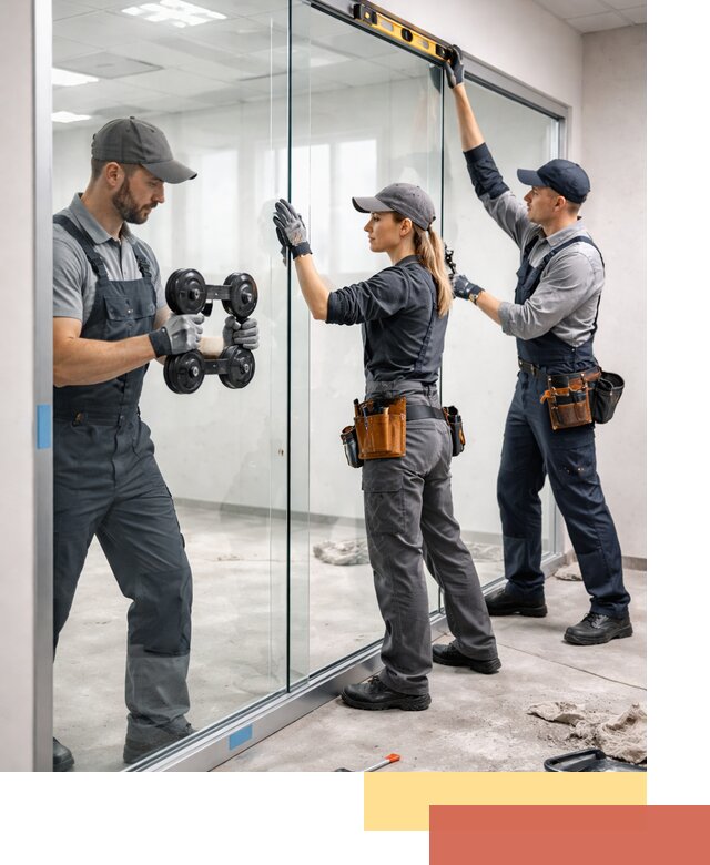 Профессиональный монтаж стеклянных перегородок в Жигулевске