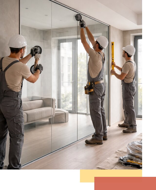 Перегородки из закаленного стекла в Жигулевске для офисов и квартир