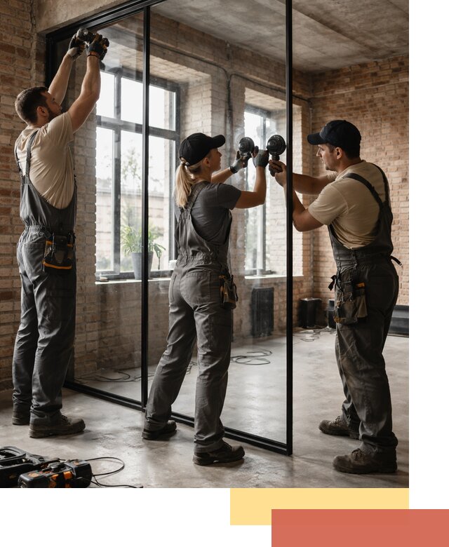 Стеклянные перегородки лофт — изготовление и монтаж в Жигулевске