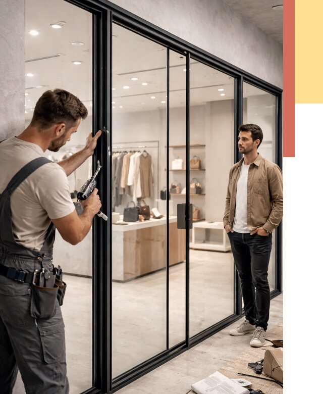 Стеклянные перегородки для магазинов в Жигулевске от 8298 руб. под ключ | ОТДЕЛОЧНИК-Жгл