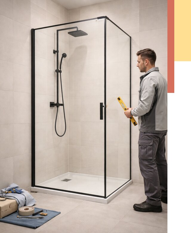 Стеклянные перегородки для душа в Жигулевске от 12649 руб. | Монтаж под ключ — ОТДЕЛОЧНИК-Жгл